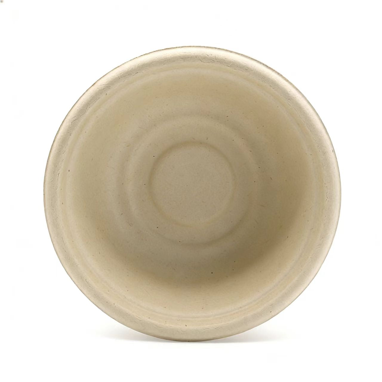  top view of 500ml compostable bowl, sugarcane disposable soup bowl 