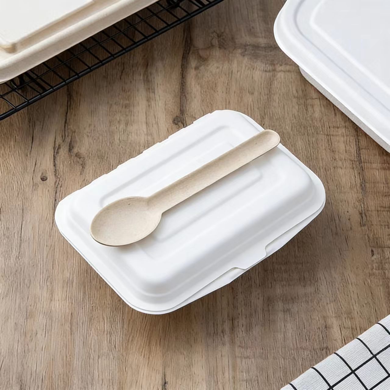  individually wrapped compostable cutlery set, disposable sugarcane utensils 