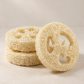 Set of three natural loofah soap saver pads