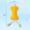 Bone shaped loofah cat toy size chart, 25cm natural loofah kitten teething toy with cotton rope