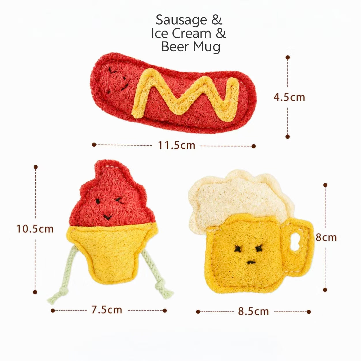 Natural Loofah Cat Chew Toys Eco Friendly Biodegradable Interactive Kitten Teething Toy Plastic Free Sustainable Pet Toy