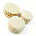 Natural round loofah facial pad stack, reusable plant fiber exfoliating makeup remover pad, plastic-free eco skincare tool