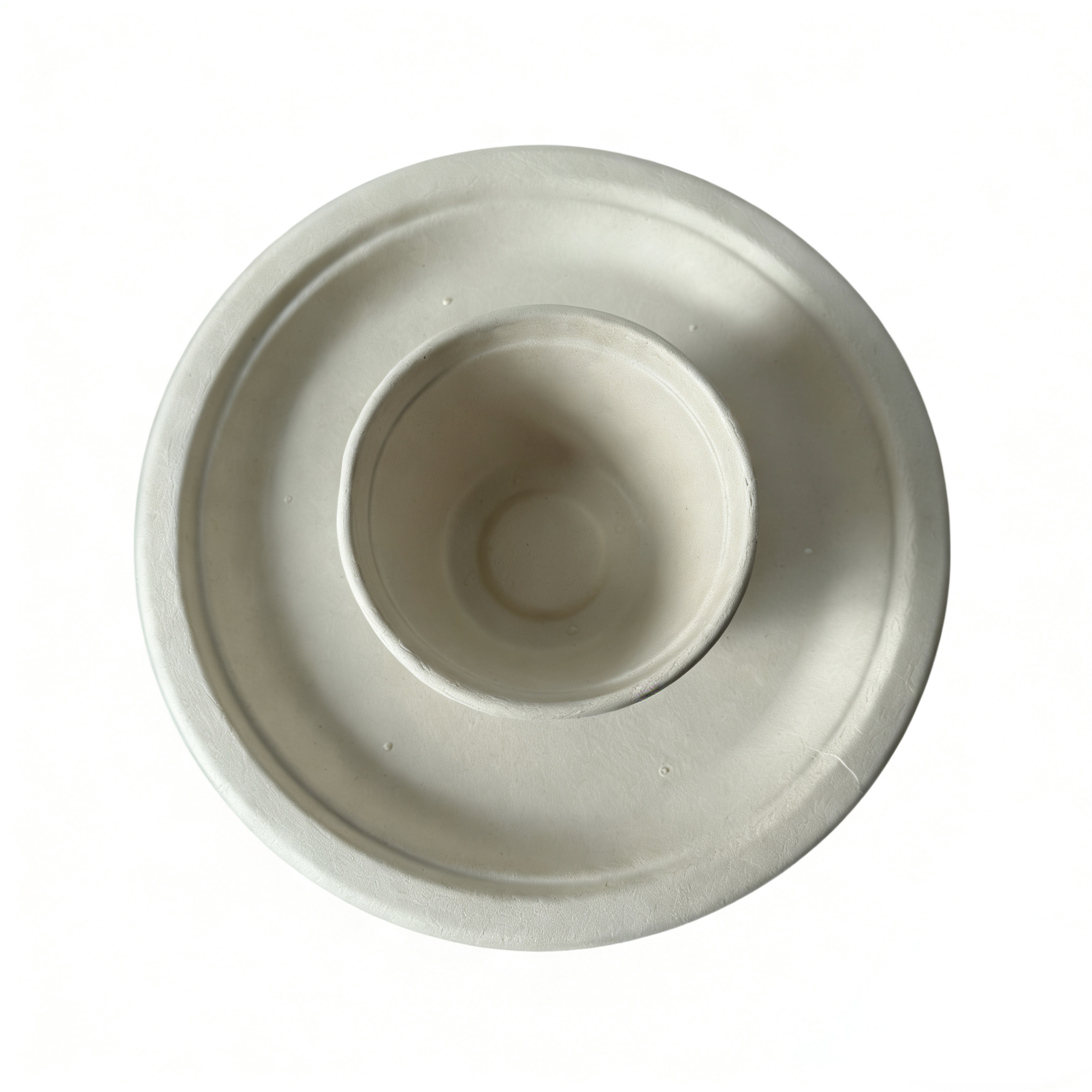  12oz compostable cup & 500ml bowl, 4 person disposable dinnerware set 