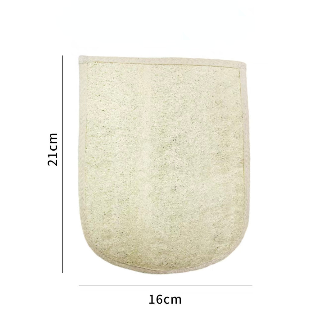 Plain Loofah Exfoliating Pad Without Thumb Slot, Zero Plastic Sustainable Bath Accessory