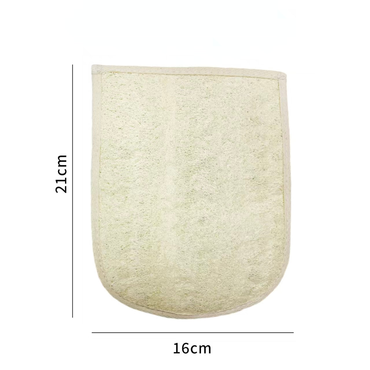 Plain Loofah Exfoliating Pad Without Thumb Slot, Zero Plastic Sustainable Bath Accessory