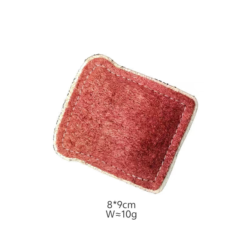 Square Natural Loofah Kitten Toy, Plastic Free Pet Accessory