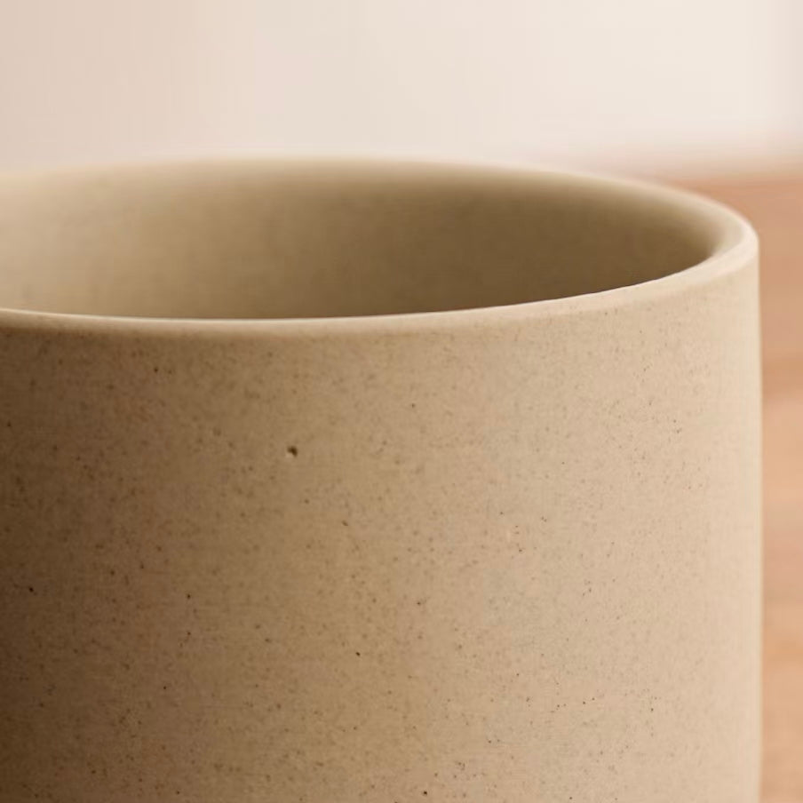 Natural matte speckled stoneware texture, food-safe ceramic coffee cup detail
